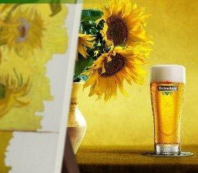 Heineken met Zonnebloemen van Van Gogh